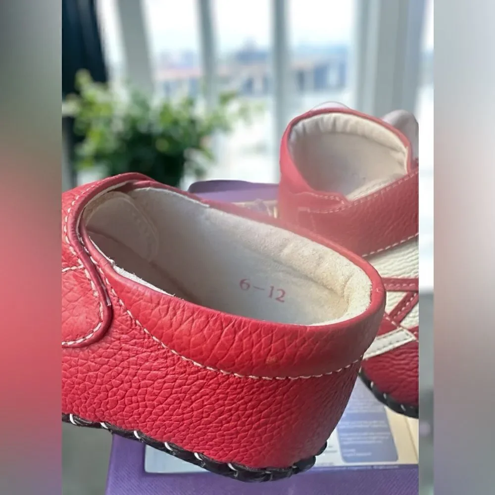 PEDIPED Hand Stitched Braden soft-soled Leather Baby Shoes Size 6-12 Months